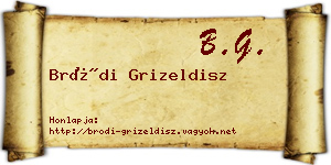 Bródi Grizeldisz névjegykártya